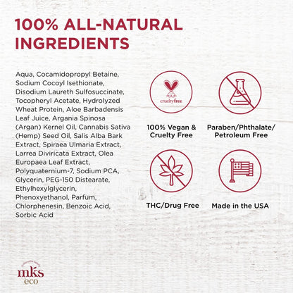 MKS eco Nourish Shampoo, Isle of You - 10 fl oz - Cleanses, Strengthens & Repairs Fine, Color-Treated Hair - Moroccan Argan Oil & Hemp Seed Oil - Vegan, Cruelty-Free