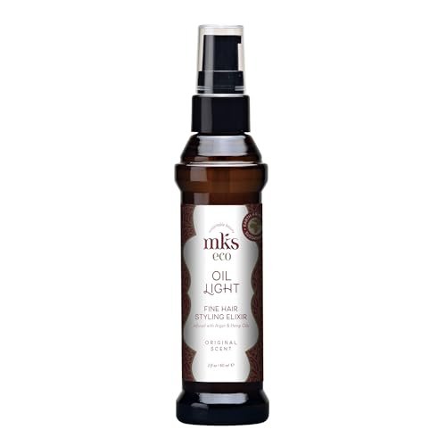 MKS Eco Hair Styling Elixir - Original 2 fl oz - Moroccan Argan Oil & Hemp Seed Oil for Fine Hair - Moisturizing, Nourishing & Frizz Control - Vegan & Cruelty-Free - görsel 2