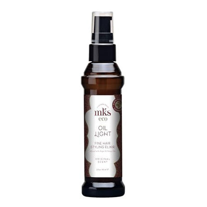 MKS Eco Hair Styling Elixir - Original 2 fl oz - Moroccan Argan Oil & Hemp Seed Oil for Fine Hair - Moisturizing, Nourishing & Frizz Control - Vegan & Cruelty-Free