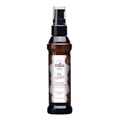 MKS Eco Hair Styling Elixir - Original 2 fl oz - Moroccan Argan Oil & Hemp Seed Oil for Fine Hair - Moisturizing, Nourishing & Frizz Control - Vegan & Cruelty-Free