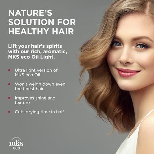 MKS Eco Hair Styling Elixir - Original 2 fl oz - Moroccan Argan Oil & Hemp Seed Oil for Fine Hair - Moisturizing, Nourishing & Frizz Control - Vegan & Cruelty-Free - görsel 6