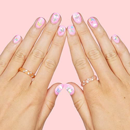 xo, Fetti Kids Unicorn Nail Stickers - 524 Decals | Birthday Party Favors & DIY Activity