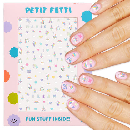 xo, Fetti Kids Unicorn Nail Stickers - 524 Decals | Birthday Party Favors & DIY Activity