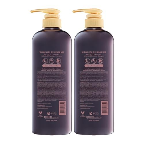 Daeng Gi Meo Ri Ki Gold Premium Shampoo 2-Pack – Promotes Elastic Hair, Prevents Hair Loss, Eliminates Dandruff, 780ml Avelisse