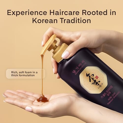 Daeng Gi Meo Ri Ki Gold Premium Shampoo 2-Pack – Promotes Elastic Hair, Prevents Hair Loss, Eliminates Dandruff, 780ml Avelisse