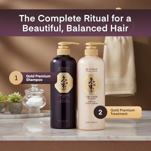 Daeng Gi Meo Ri Ki Gold Premium Shampoo 2-Pack – Promotes Elastic Hair, Prevents Hair Loss, Eliminates Dandruff, 780ml Avelisse