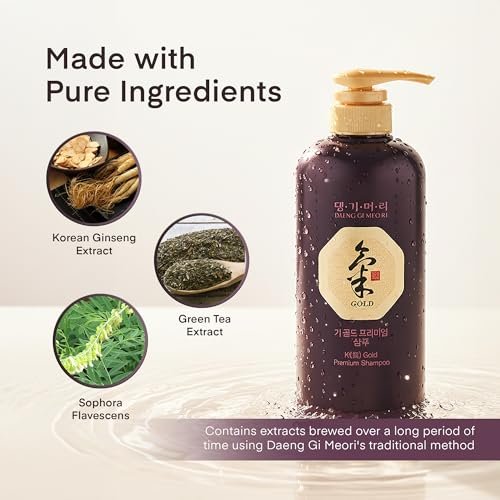 Daeng Gi Meo Ri Ki Gold Premium Shampoo 2-Pack – Promotes Elastic Hair, Prevents Hair Loss, Eliminates Dandruff, 780ml Avelisse
