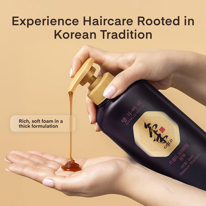 Daeng Gi Meo Ri Ki Gold Premium Shampoo 2-Pack – Promotes Elastic Hair, Prevents Hair Loss, Eliminates Dandruff, 780ml Avelisse