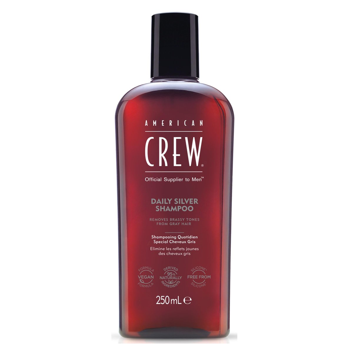 American Crew Daily Silver Shampoo for Men - Removes Brassy Tones, Naturally Derived, Vegan Formula, 8.4 fl oz Avelisse