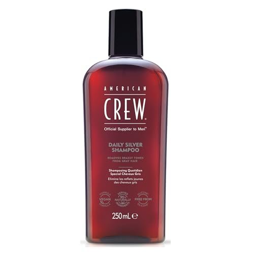American Crew Daily Silver Shampoo for Men - Removes Brassy Tones, Naturally Derived, Vegan Formula, 8.4 fl oz Avelisse