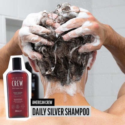 American Crew Daily Silver Shampoo for Men - Removes Brassy Tones, Naturally Derived, Vegan Formula, 8.4 fl oz Avelisse