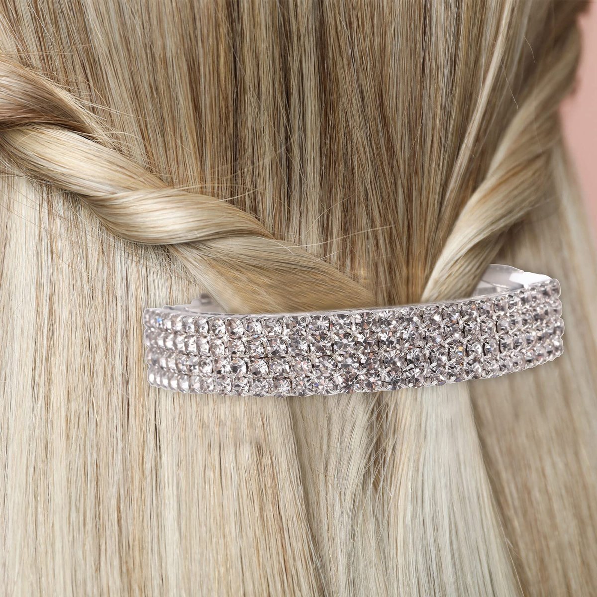 Multicolor Rhinestone Barrette & Crystal Ponytail Holder – Glitter Hair Tie for Women, Mother’s Day Gift Avelisse