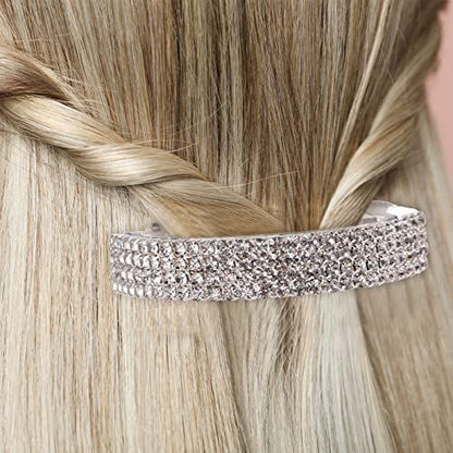 Multicolor Rhinestone Barrette & Crystal Ponytail Holder – Glitter Hair Tie for Women, Mother’s Day Gift Avelisse