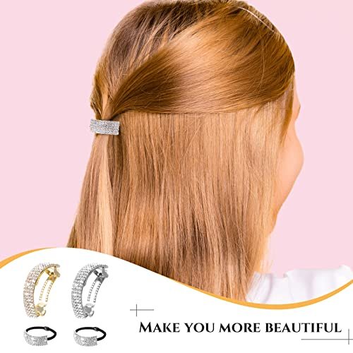 Multicolor Rhinestone Barrette & Crystal Ponytail Holder – Glitter Hair Tie for Women, Mother’s Day Gift Avelisse