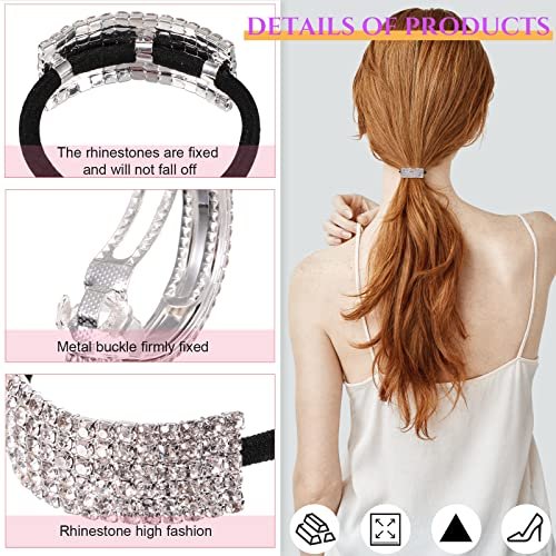 Multicolor Rhinestone Barrette & Crystal Ponytail Holder – Glitter Hair Tie for Women, Mother’s Day Gift Avelisse
