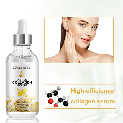 Active Collagen Serum - Natural & Organic Anti-Aging Face Serum with Collagen, Improves Elasticity, Firms & Smooths Skin - 1 oz