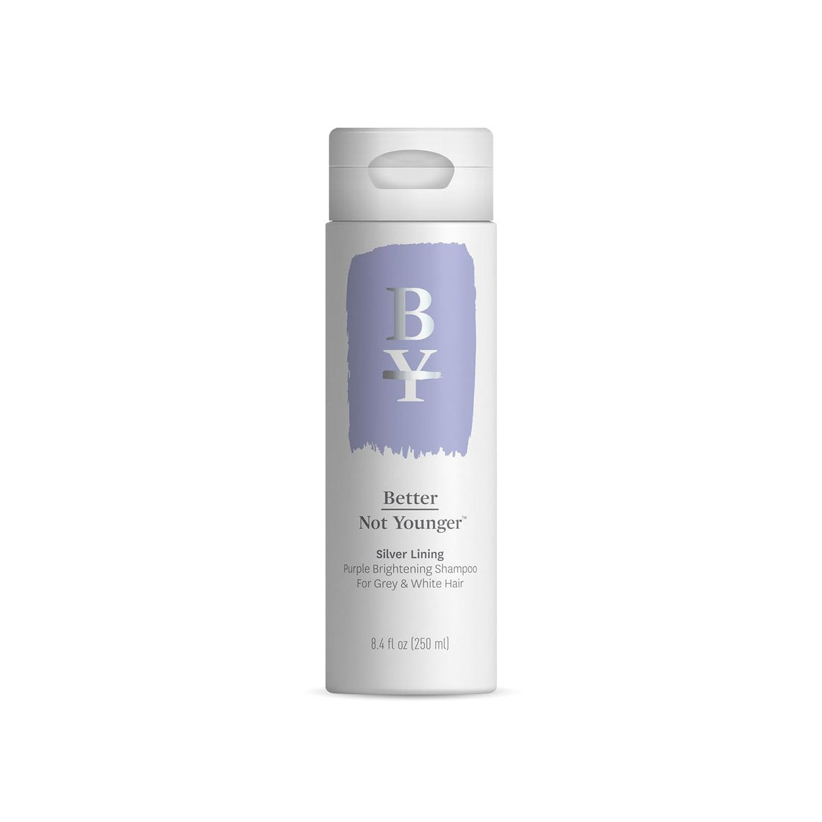 Better Not Younger Silver Lining Purple Shampoo for White & Gray Hair - Brightening & Toning Formula Neutralizes Yellow & Brassy Tones – Volumizing & Nourishing - 8.4 fl oz Avelisse