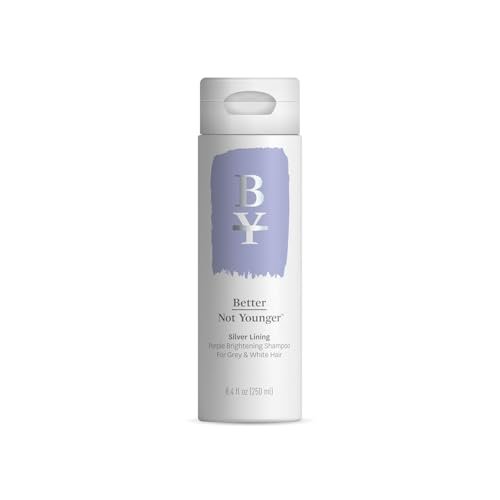 Better Not Younger Silver Lining Purple Shampoo for White & Gray Hair - Brightening & Toning Formula Neutralizes Yellow & Brassy Tones – Volumizing & Nourishing - 8.4 fl oz Avelisse