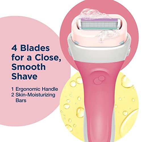 Schick Intuition Lemon Berry Breeze Razors for Women - 1 Razor Handle & 2 Refill Blades with Organic Lemon - görsel 18