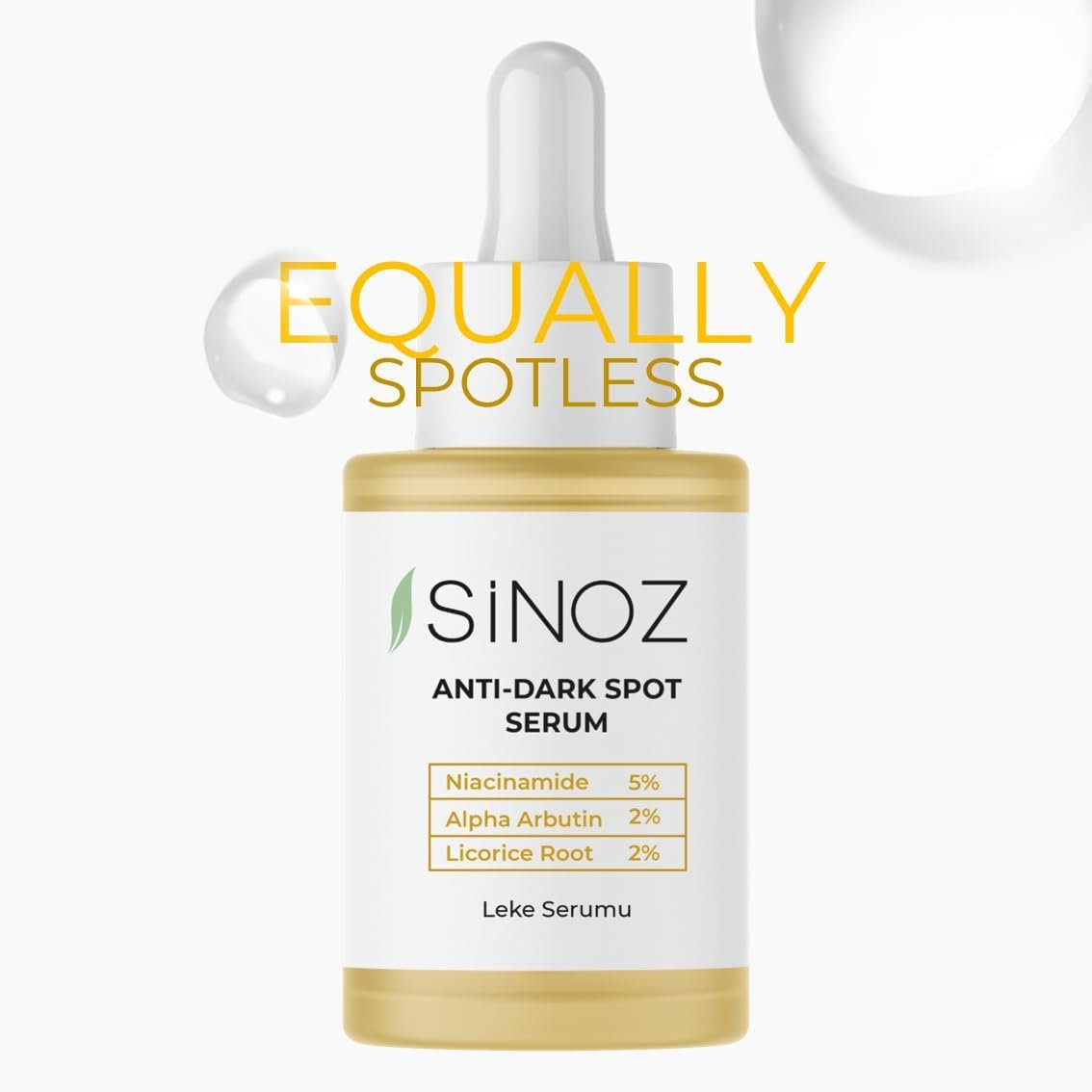 Sinoz Anti-Dark Spot Arbutin Skin Serum - Niacinamide 5% + Alpha Arbutin 2% - Fades Dark Spots & Brightens Uneven Skin Tone - Lightweight & Fast Absorbing - 30 ml - görsel 11