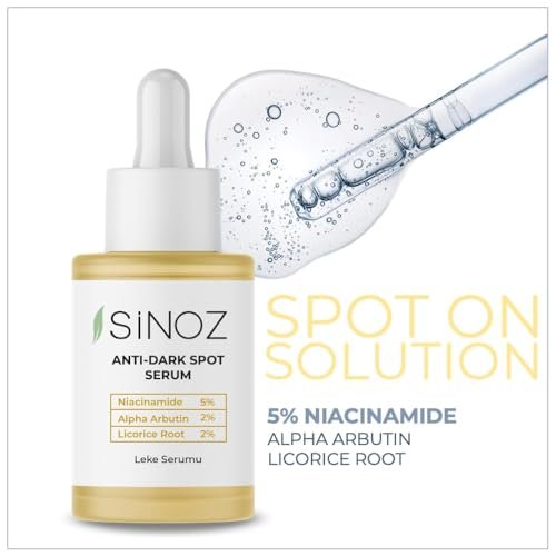 Sinoz Anti-Dark Spot Arbutin Skin Serum - Niacinamide 5% + Alpha Arbutin 2% - Fades Dark Spots & Brightens Uneven Skin Tone - Lightweight & Fast Absorbing - 30 ml - görsel 14