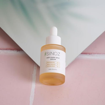 Sinoz Anti-Dark Spot Arbutin Skin Serum - Niacinamide 5% + Alpha Arbutin 2% - Fades Dark Spots & Brightens Uneven Skin Tone - Lightweight & Fast Absorbing - 30 ml
