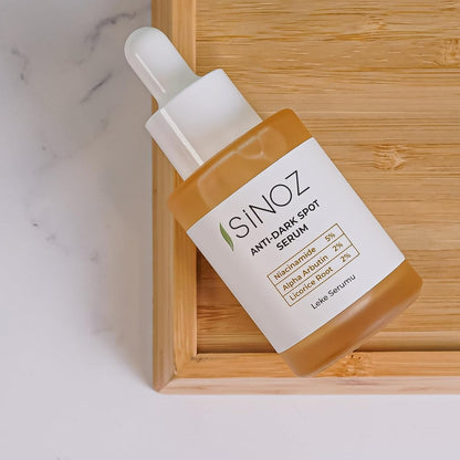 Sinoz Anti-Dark Spot Arbutin Skin Serum - Niacinamide 5% + Alpha Arbutin 2% - Fades Dark Spots & Brightens Uneven Skin Tone - Lightweight & Fast Absorbing - 30 ml
