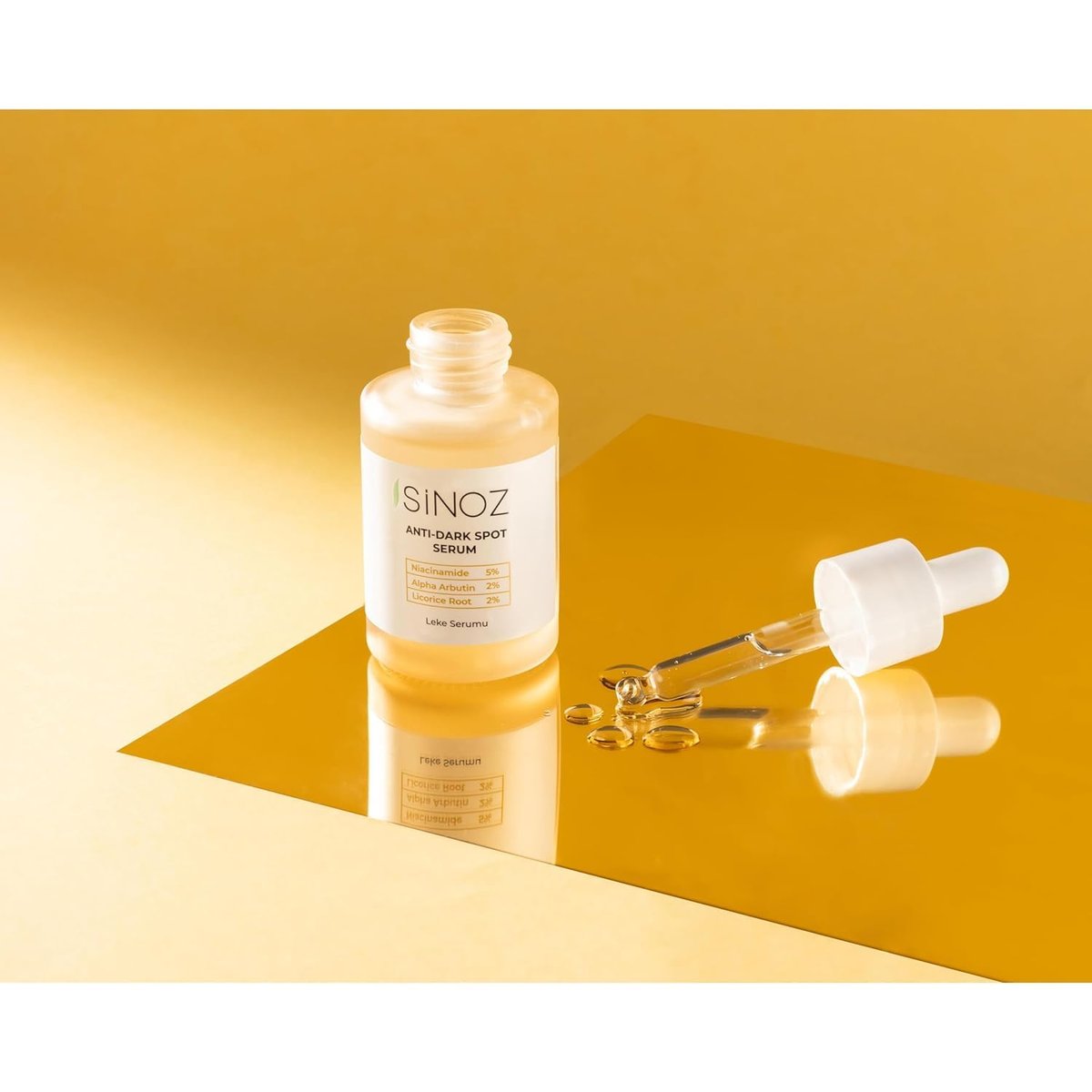 Sinoz Anti-Dark Spot Arbutin Skin Serum - Niacinamide 5% + Alpha Arbutin 2% - Fades Dark Spots & Brightens Uneven Skin Tone - Lightweight & Fast Absorbing - 30 ml - görsel 3