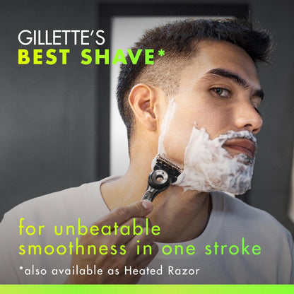 GilletteLabs Men's Shaving Razor with Exfoliating Bar, 1 Handle, 4 Blade Refills, Magnetic Stand Avelisse