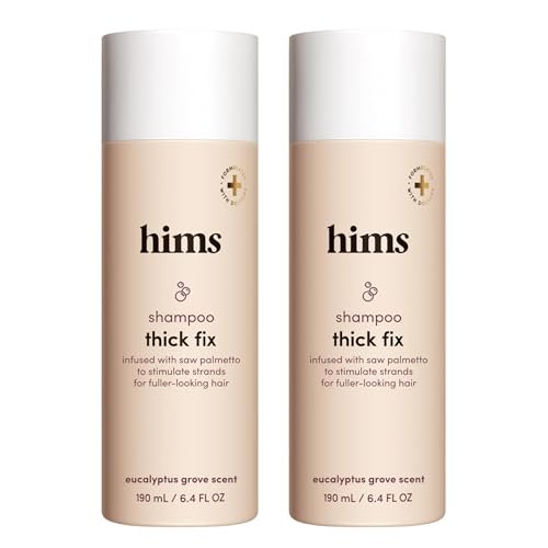 hims Thick Fix Shampoo - Saw Palmetto for Healthy Hair Growth & Thickening - Scalp Cleansing - Vegan, Sulfate-Free & Cruelty-Free - Eucalyptus Scent, 2 Pack (6.4 fl oz each) Avelisse
