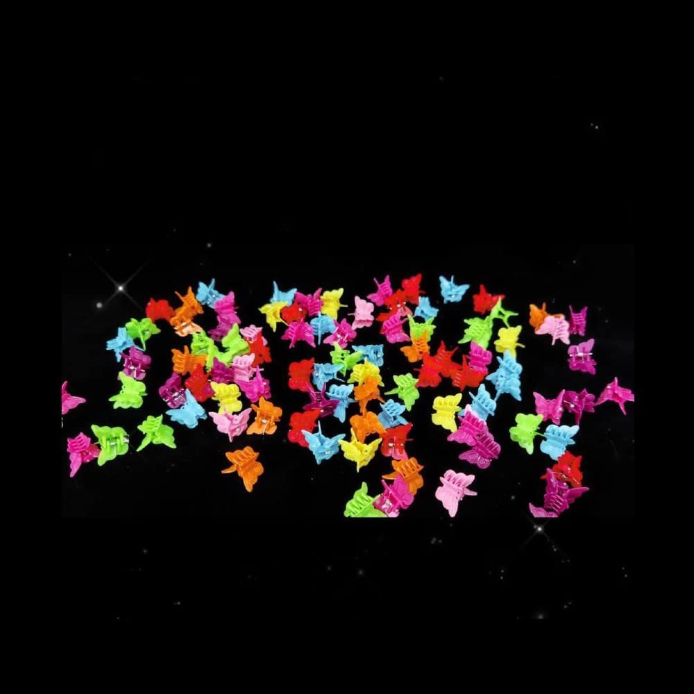 DEEINN 50 Pcs Butterfly Pastel Hair Clips - Mini Cute Hair Accessories for 90s Style Girls Women, Matte Colors - görsel 13