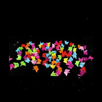 DEEINN 50 Pcs Butterfly Pastel Hair Clips - Mini Cute Hair Accessories for 90s Style Girls Women, Matte Colors