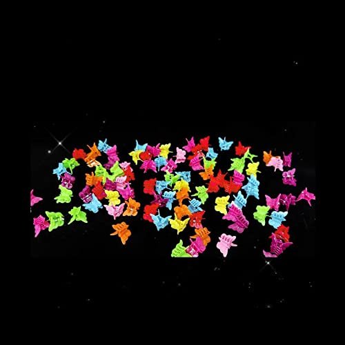 DEEINN 50 Pcs Butterfly Pastel Hair Clips - Mini Cute Hair Accessories for 90s Style Girls Women, Matte Colors - görsel 14