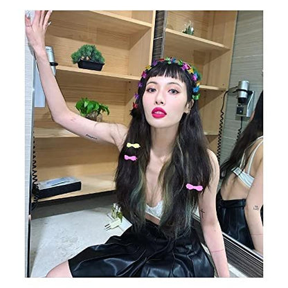 DEEINN 50 Pcs Butterfly Pastel Hair Clips - Mini Cute Hair Accessories for 90s Style Girls Women, Matte Colors