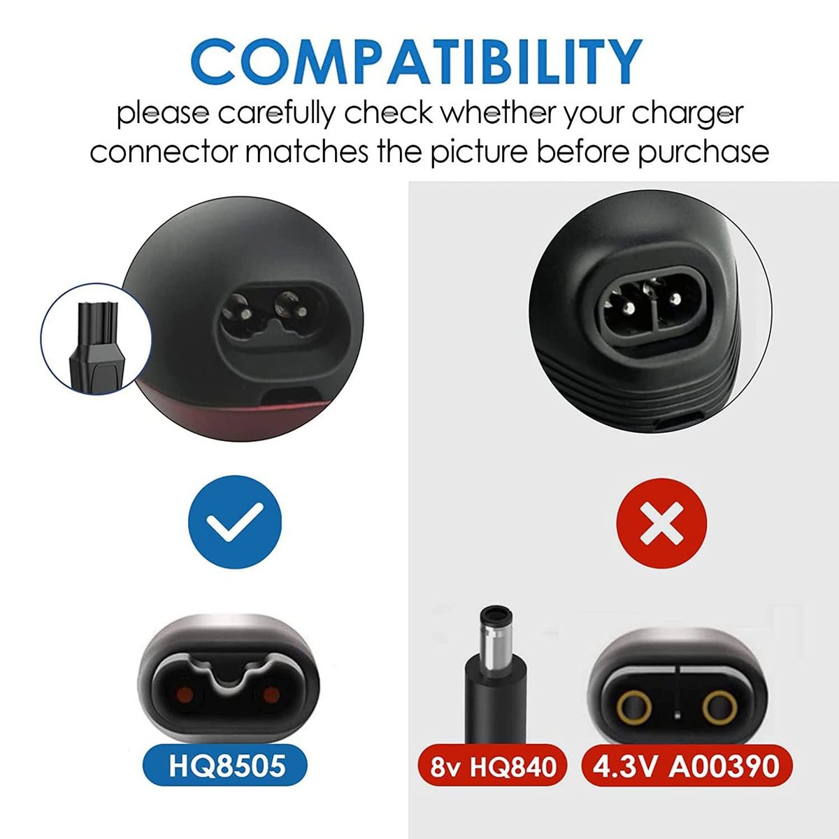 NFGEKT 15V Charger Cord Compatible with Norelco HQ8505 3000 5000 7000 9000 Series MG5750 MG7750 MG7790 Shaver - görsel 5