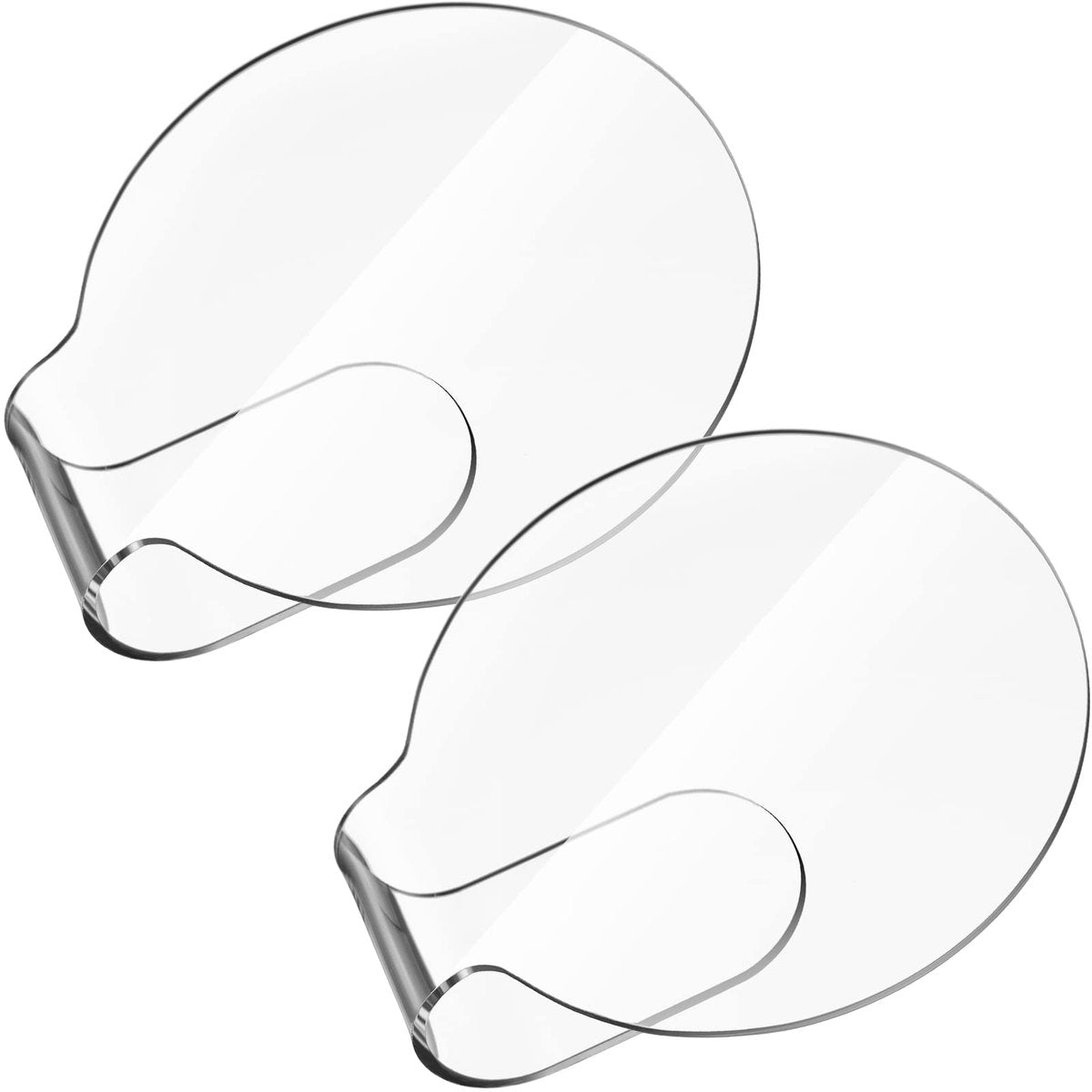 Clear Acrylic Makeup Mixing Palette – 2 Pack Handheld Foundation & Eyeshadow Tray for Blending - görsel 1
