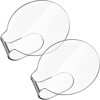 Clear Acrylic Makeup Mixing Palette – 2 Pack Handheld Foundation & Eyeshadow Tray for Blending