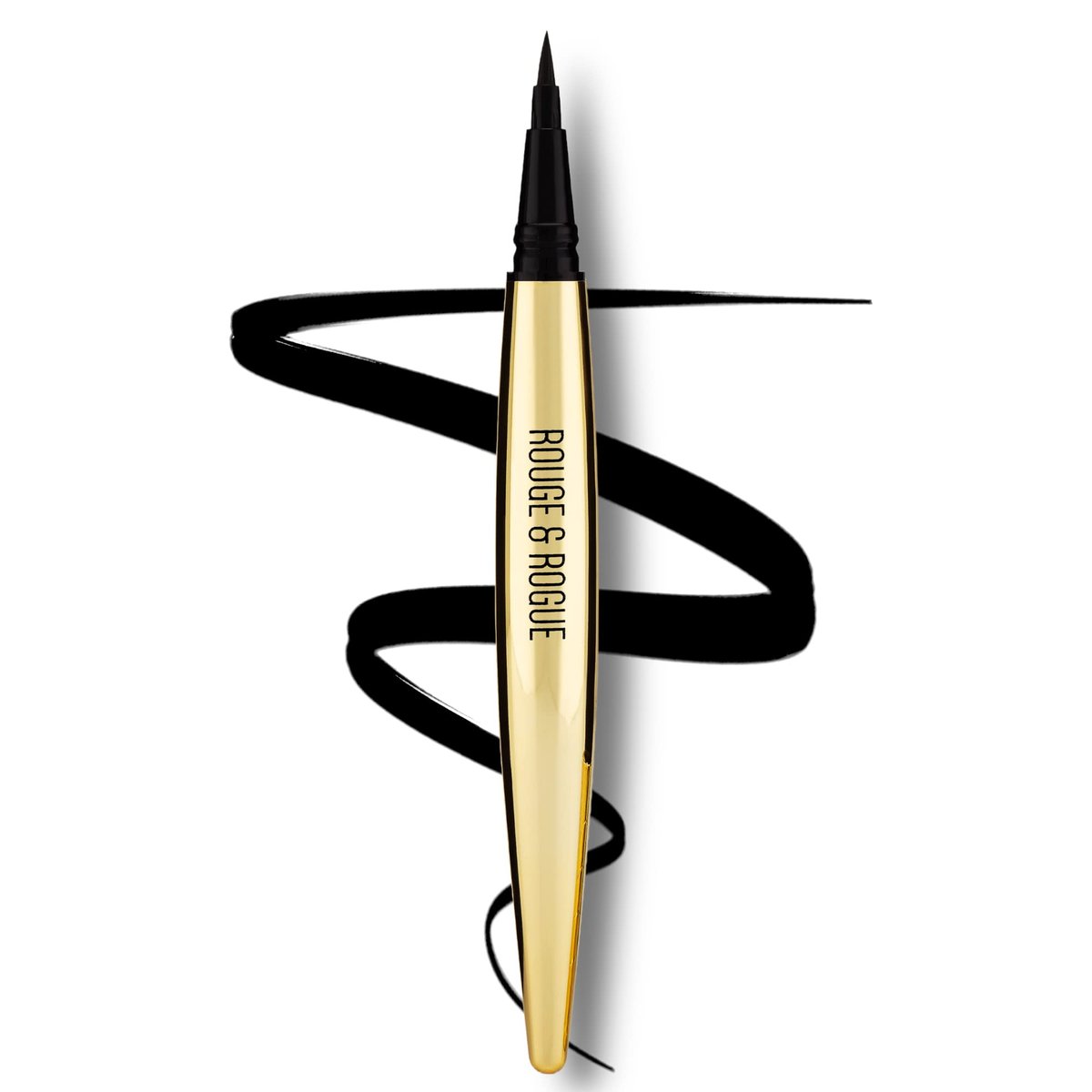 Rouge & Rogue Waterproof Liquid Eyeliner – Ultra-Black, Smudge-Proof, Long-Lasting, Vegan & Cruelty-Free Precision Brush Tip for Winged Liner & Cat Eye - görsel 1
