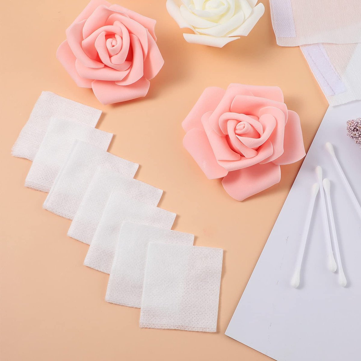 Leelosp 600-Pack 2x2 Inch Disposable Non-Woven Facial Wipes – Soft Aesthetic Petite Silken Pads for Spa, Salon, Makeup Removal & Product Application - görsel 7