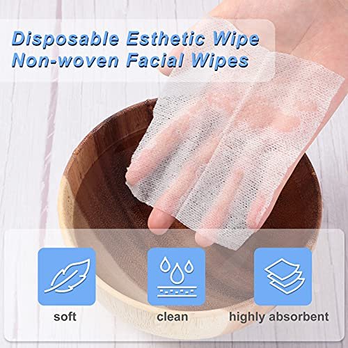 Leelosp 600-Pack 2x2 Inch Disposable Non-Woven Facial Wipes – Soft Aesthetic Petite Silken Pads for Spa, Salon, Makeup Removal & Product Application - görsel 6