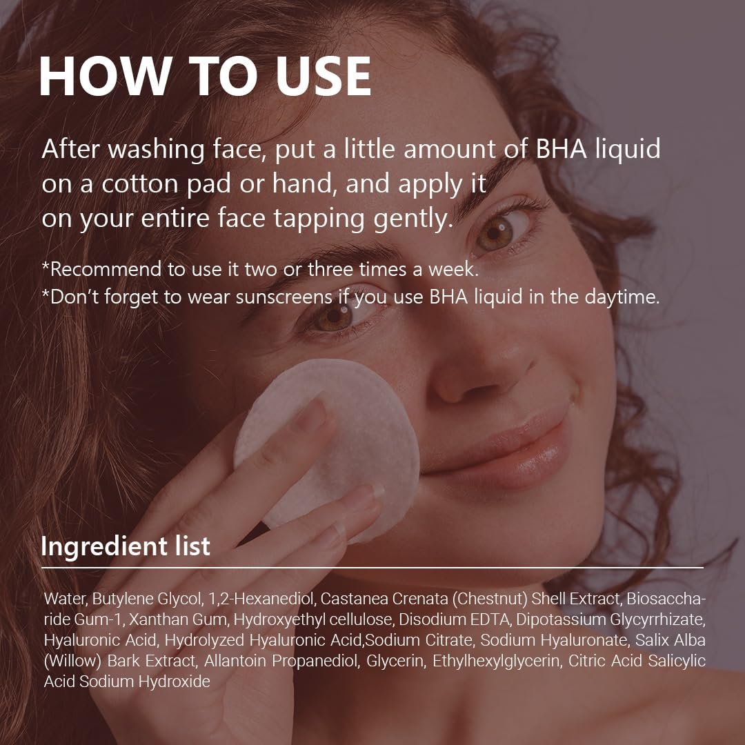 ISNTREE Chestnut BHA 2% Clear Liquid - Mild Exfoliating Toner for Deep Pore Care, Smoothing & Soothing, 100ml Avelisse