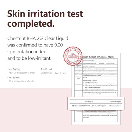 ISNTREE Chestnut BHA 2% Clear Liquid - Mild Exfoliating Toner for Deep Pore Care, Smoothing & Soothing, 100ml Avelisse