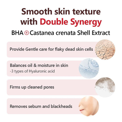 ISNTREE Chestnut BHA 2% Clear Liquid - Mild Exfoliating Toner for Deep Pore Care, Smoothing & Soothing, 100ml Avelisse