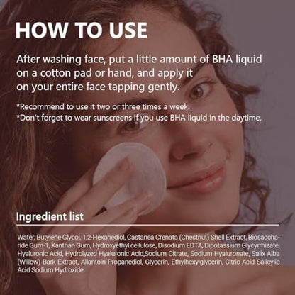 ISNTREE Chestnut BHA 2% Clear Liquid - Mild Exfoliating Toner for Deep Pore Care, Smoothing & Soothing, 100ml Avelisse