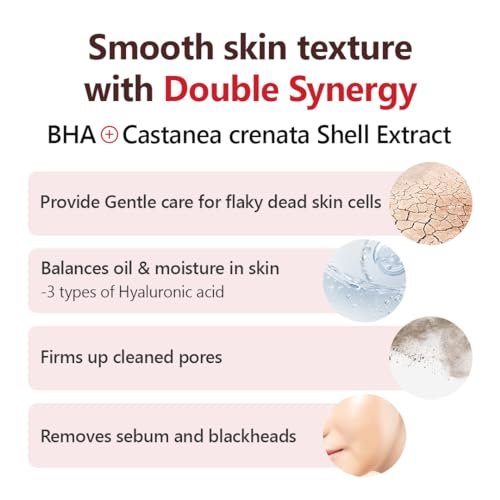 ISNTREE Chestnut BHA 2% Clear Liquid - Mild Exfoliating Toner for Deep Pore Care, Smoothing & Soothing, 100ml Avelisse