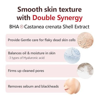 ISNTREE Chestnut BHA 2% Clear Liquid - Mild Exfoliating Toner for Deep Pore Care, Smoothing & Soothing, 100ml Avelisse