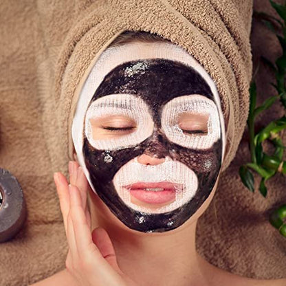 Leelosp 100 Pieces Precut Gauze Face Masks – Large Soft White Gauze Pads for Home Beauty Salon Spa Facial Treatments