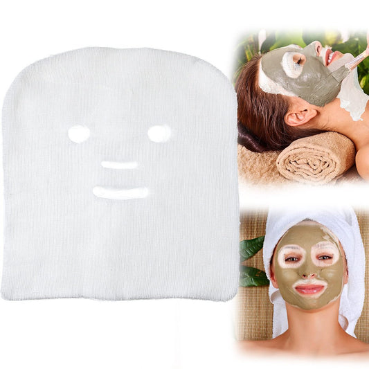 Leelosp 100 Pieces Precut Gauze Face Masks – Large Soft White Gauze Pads for Home Beauty Salon Spa Facial Treatments