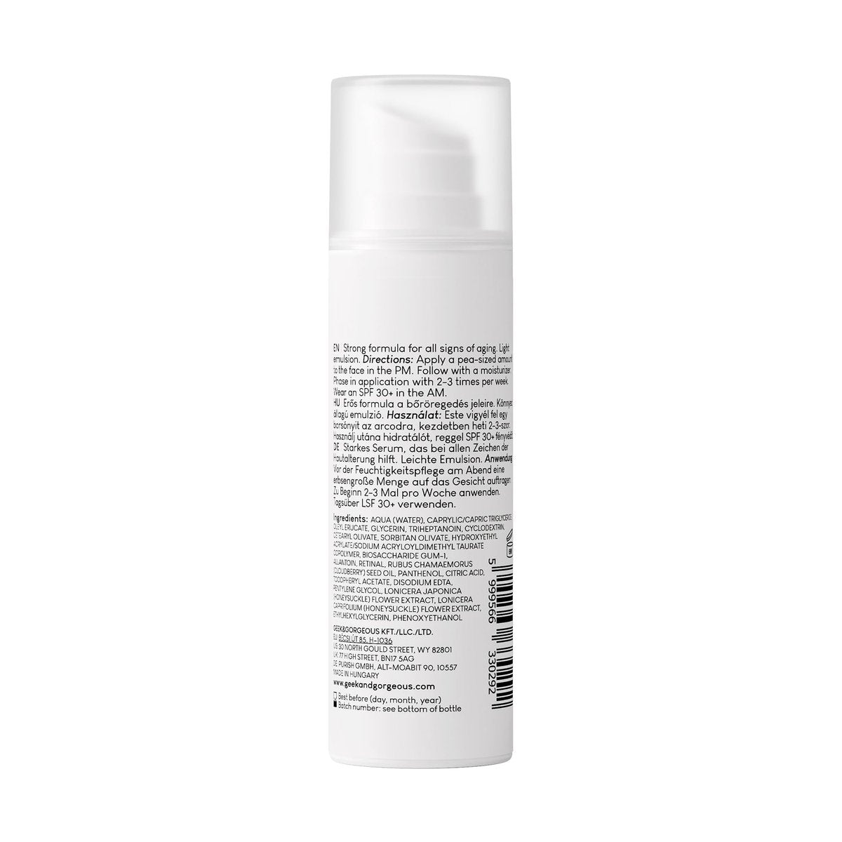 Geek & Gorgeous A-Game 10-0.1% Retinal Serum - High-Strength Anti-Aging Formula for All Skin Types, 1 oz - görsel 3