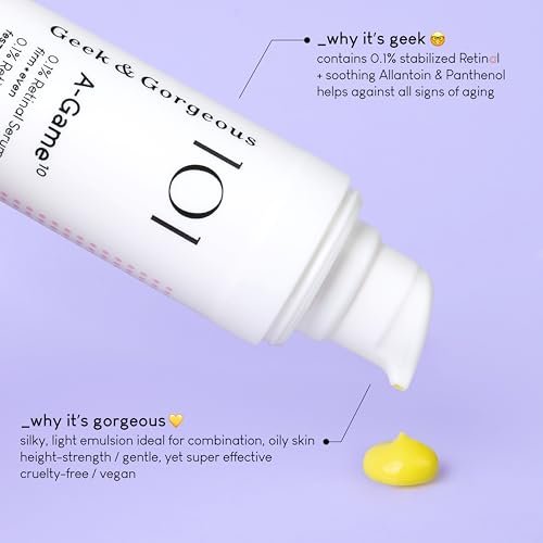 Geek & Gorgeous A-Game 10-0.1% Retinal Serum - High-Strength Anti-Aging Formula for All Skin Types, 1 oz - görsel 8